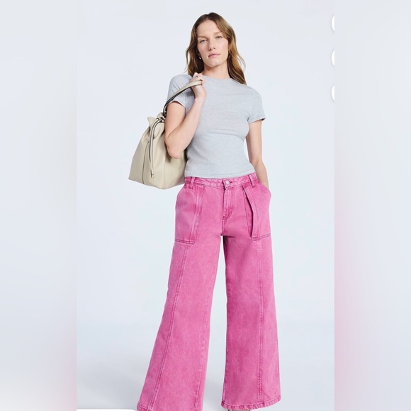 Scoop Women’s Slouchy Wide Leg Jeans with Front Utility Pockets, SZ 8 - Picture 3 of 3